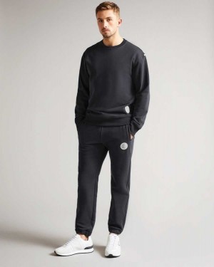 Ted Baker Akabusi Active Jersey Joggers Black | 25074-DGVL