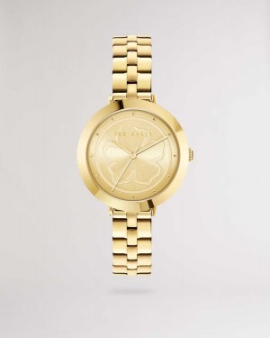 Ted Baker Ammiee Magnolia Dial Bracelet Watch Gold Colour | 97358-DBHV