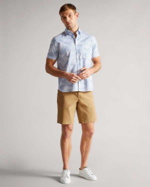 Ted Baker Ashfrd Chino Shorts Tan | 24591-ACBU