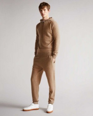 Ted Baker Axfrd Cashmere Knitted Jogger Brown | 27845-WODE