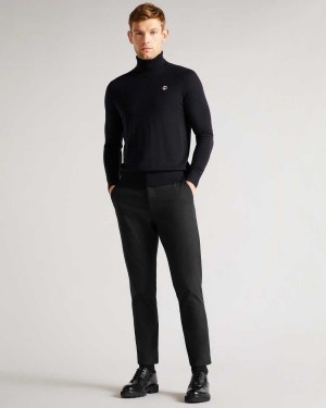 Ted Baker Beckton Merino wool roll neck Navy | 87562-MZYB