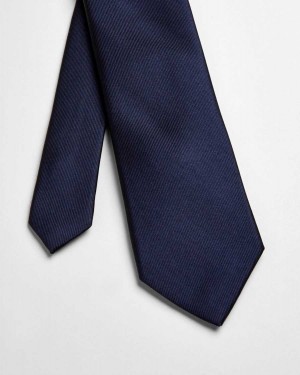 Ted Baker Blula Twill Silk Tie Navy | 31269-WHBP