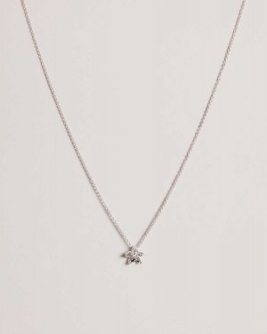 Ted Baker Braddie Blossom Pendant Necklace Silver Colour | 65094-ZDHP