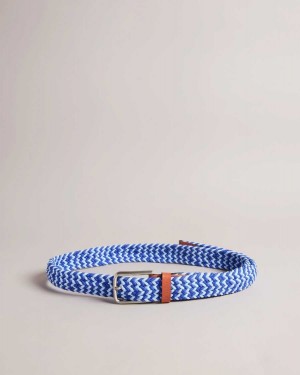 Ted Baker Callen Woven Elasticated Belt Blue | 20634-VIEL