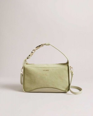 Ted Baker Cheriyl Chain Detail Crossbody Bag Green | 40785-CXUW