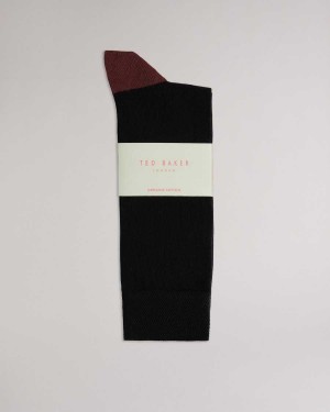 Ted Baker Clasic Plain Socks Black | 61980-OJYH