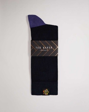 Ted Baker Clasic Plain Socks Blue | 56731-OUNE