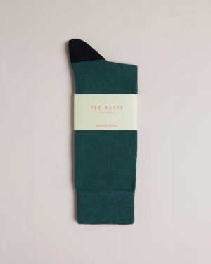 Ted Baker Clasic Plain Socks Dark Green | 42685-XDJE