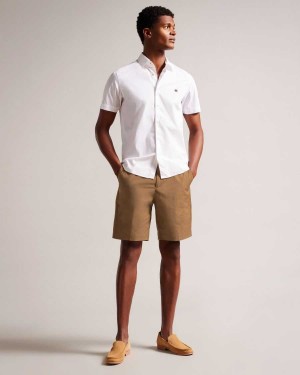 Ted Baker Cleeves Bermuda Shorts Stone | 67409-FHTL