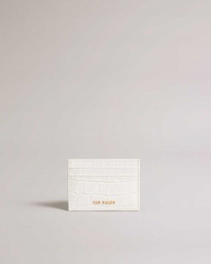 Ted Baker Crokina Imitation Croc Card Holder Ecru | 87359-GAFO