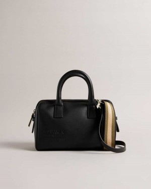 Ted Baker Daralia Branded Webbing Shoulder Bag Black | 09658-KOEW