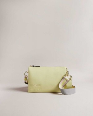 Ted Baker Darceyy Branded Webbing Crossbody Bag Pale Green | 51239-DIXQ