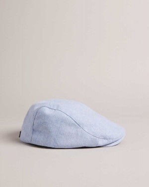 Ted Baker Drakee Flat Cap Light Blue | 71502-VRCJ