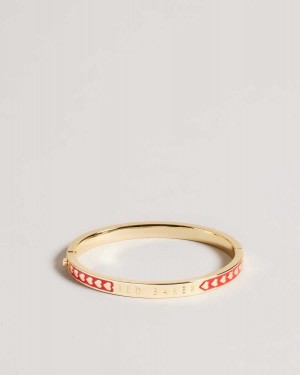 Ted Baker Eellie Enamel Heart Bangle Red | 94850-WVQB