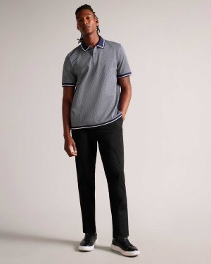 Ted Baker Genbee Casual Relaxed Chinos Black | 29836-UADS