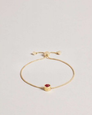 Ted Baker Harock Glass Heart Bracelet Red | 87954-VTZY