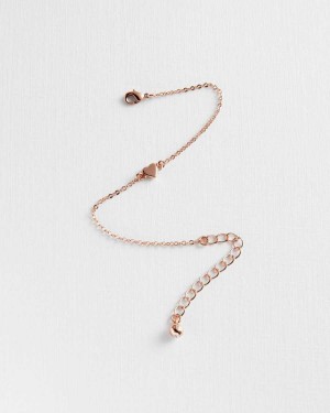 Ted Baker Harsaa Mini Heart Bracelet Rose Gold | 58791-AUIJ