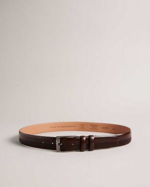 Ted Baker Harvii Etched Leather Belt Brown-Chocolate | 38460-FXTZ