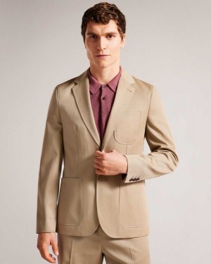 Ted Baker Heddonj Single Breasted Jacket Natural | 03257-GADL