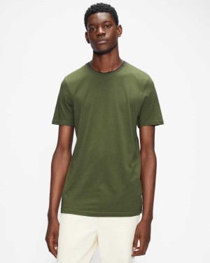 Ted Baker Helpa Short Sleeve T Shirt Khaki | 27643-VMNU