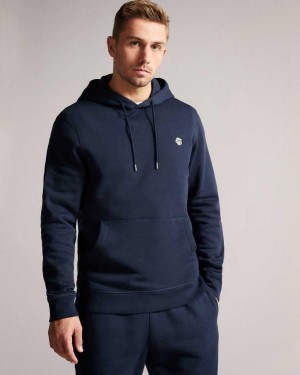 Ted Baker Hendon Hooded Sweatshirt Navy | 26935-DICS