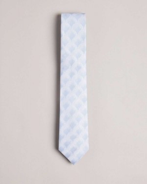 Ted Baker Herro Fan Jacquard Tie Blue | 26374-AFOU