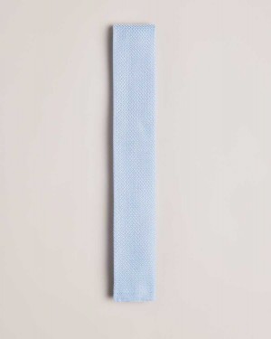 Ted Baker Kallino Knitted Tie Light Blue | 04236-NDOJ