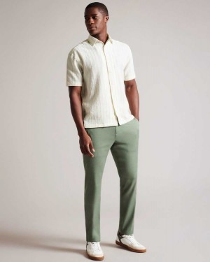 Ted Baker Kimmel Linen Blend Elasticated Trousers Light Green | 83051-FPUY