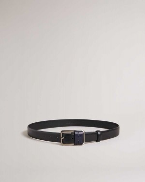 Ted Baker Koen Centre Bar Buckle Belt Black | 72519-VUAY