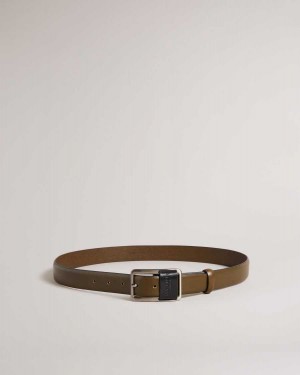 Ted Baker Koen Centre Bar Buckle Belt Brown | 18459-KPZY