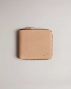 Ted Baker Krolt Nubuck Zip Around Wallet Brown | 51690-TUCP