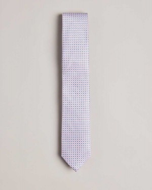 Ted Baker Laertes Silk Lattice Tie Dusky Pink | 56094-LMDY