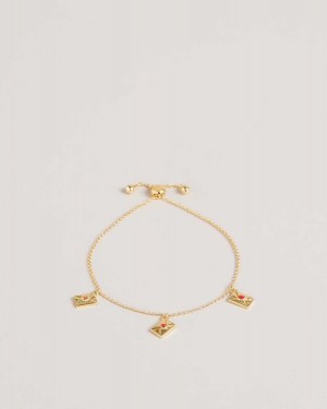 Ted Baker Larsela Love Letter Charm Bracelet Red | 76951-CRZS