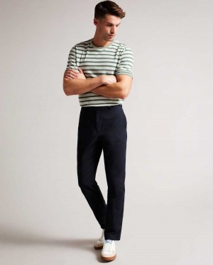 Ted Baker Lenard Irvine Slim Fit Smart Chinos Navy | 64092-SDYZ