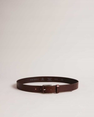 Ted Baker Linded Embossed Leather Belt Brown | 68290-VUAB