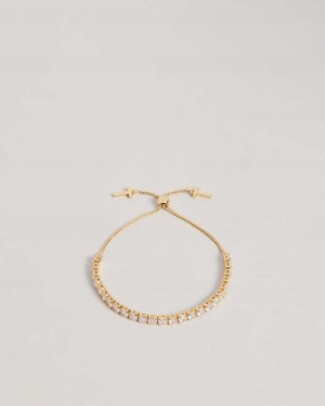 Ted Baker Melrah Icon Crystal Slider Bracelet Gold Colour | 10325-NZRF