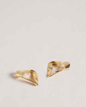 Ted Baker Monnroe Infinity Heart Stud Earrings Gold Colour | 41328-BJRT