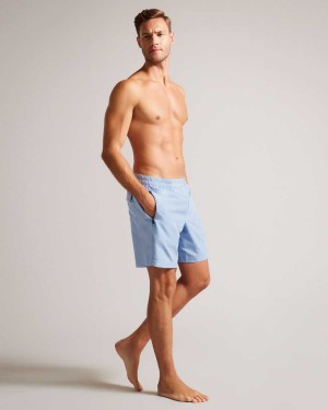 Ted Baker Nairdal Plain Swim Shorts Light Blue | 93627-UKPQ