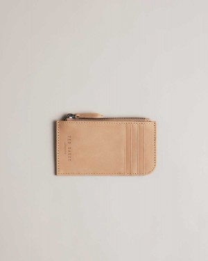 Ted Baker Needt Nubuck Leather Card Holder Brown | 57631-EBAH