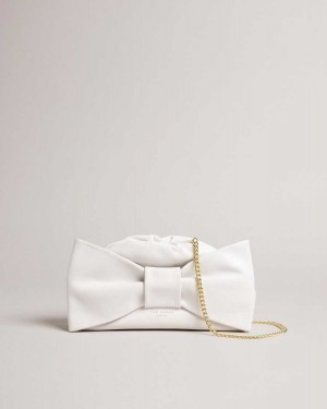 Ted Baker Niasa Bow Detail Clutch Ecru | 87569-EVDA