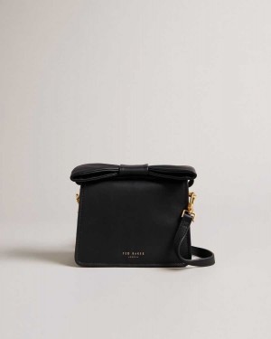 Ted Baker Niasina Bow Detail Mini Cross Body Bag Black | 26519-SYUW