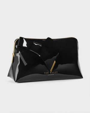 Ted Baker Nicco Knot Bow Washbag Black | 13657-ERQD