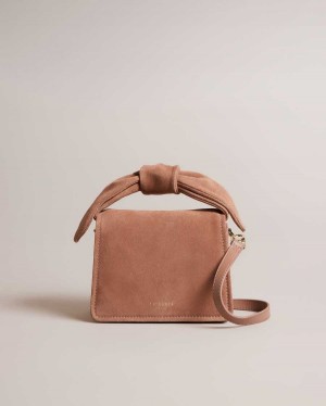 Ted Baker Niyah Soft Knot Bow Mini Cross Body Bag Natural | 31572-UYNX