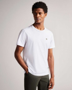 Ted Baker Oxford Short Sleeve T Shirt White | 48195-OJLA