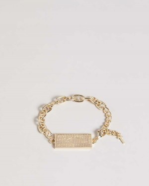 Ted Baker Persha Postcode Bracelet Gold Colour | 59431-GYIO