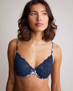 Ted Baker Refa Underwired Lace Bra Navy | 48561-FIVL