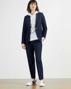 Ted Baker Rraet Slim Tailored Trousers Navy | 73561-JVSP