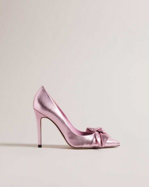 Ted Baker Ryal Metallic Court Shoes Light Pink | 93182-KXCP