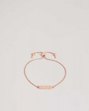 Ted Baker Saraio Sparkle Bar Bracelet Rose Gold Colour | 72130-IRXU