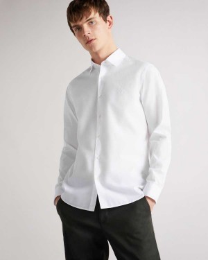 Ted Baker Sonikk Poplin Shirt White | 86571-NABY